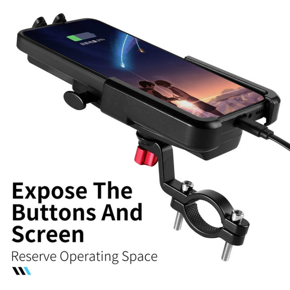 WEST BIKING  Bike Mobile Phone Holder Aluminum 360 Rotatable Electric Bike Scooter Motorcycle Phone Stand,Style: Rearview Mirror Style