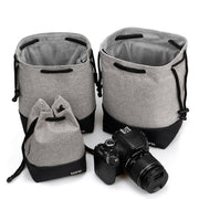 Baona Water-resistant Micro SLR Camera Bag Protective Cover Drawstring Pouch Bag, Color: Medium Gray
