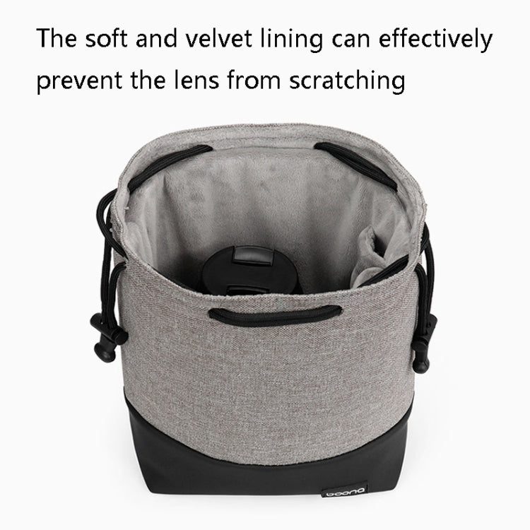 Baona Water-resistant Micro SLR Camera Bag Protective Cover Drawstring Pouch Bag, Color: Medium Gray