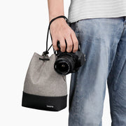 Baona Water-resistant Micro SLR Camera Bag Protective Cover Drawstring Pouch Bag, Color: Medium Gray