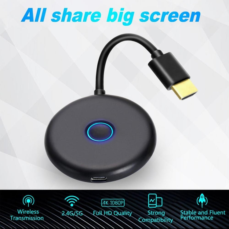 E89BK 2.4GHz / 5GHz WiFi Wireless Display Dongle Receiver Horizontal And Vertical Screen Streaming Media Player HDTV Stick(Black) - free shipping - PMC Jewellery - Order now!