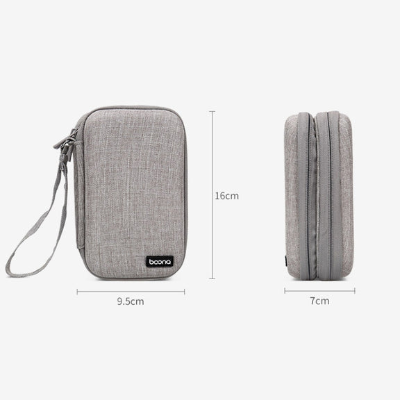 Baona BN-F027 Double-Layer Mobile Hard Disk Storage Bag EVA Hard Shell Hard Disk Protective Cover(Black)