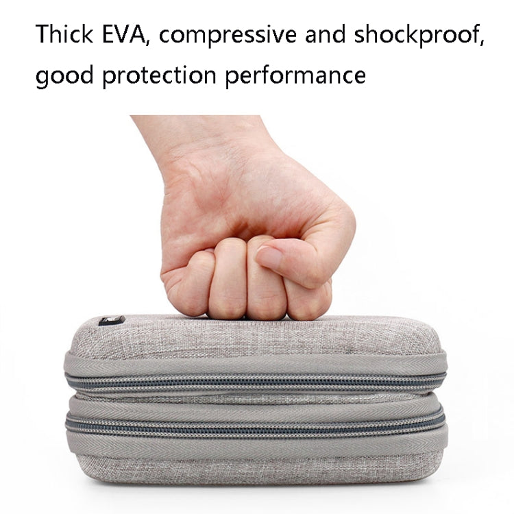 Baona BN-F027 Double-Layer Mobile Hard Disk Storage Bag EVA Hard Shell Hard Disk Protective Cover(Black)