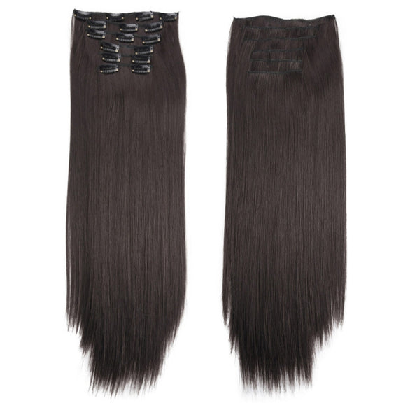 6 In 1 60cm Card Hair Extension Piece 16 Card Long Straight Hair Wig Piece, Color: 3.2
