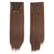 6 In 1 60cm Card Hair Extension Piece 16 Card Long Straight Hair Wig Piece, Color: 4.2M30 - free shipping - PMC TechLife - Order now!