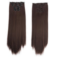 6 In 1 60cm Card Hair Extension Piece 16 Card Long Straight Hair Wig Piece, Color: 6.4 - free shipping - PMC TechLife - Order now!