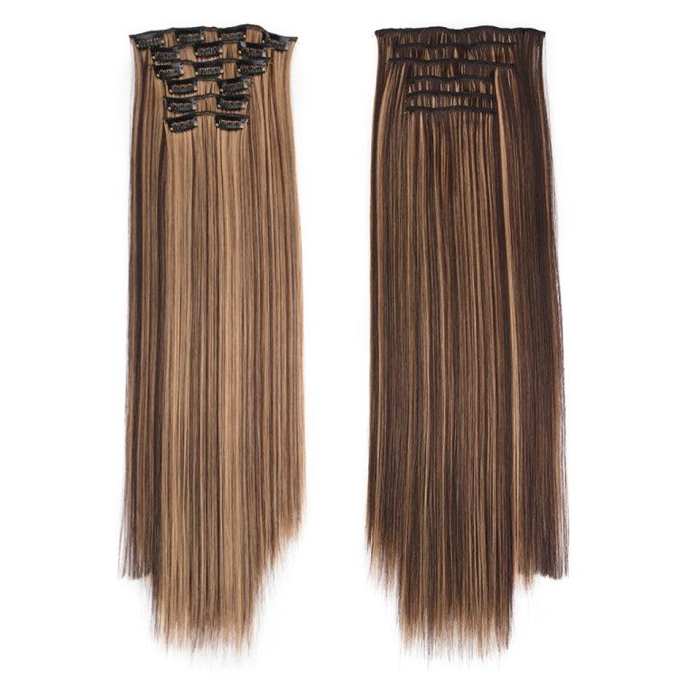 6 In 1 60cm Card Hair Extension Piece 16 Card Long Straight Hair Wig Piece, Color: 7.4H27 - free shipping - PMC TechLife - Order now!