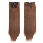 6 In 1 60cm Card Hair Extension Piece 16 Card Long Straight Hair Wig Piece, Color: 8.4M30