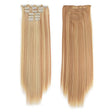 6 In 1 60cm Card Hair Extension Piece 16 Card Long Straight Hair Wig Piece, Color: 12.22TH613 - free shipping - PMC TechLife - Order now!