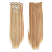 6 In 1 60cm Card Hair Extension Piece 16 Card Long Straight Hair Wig Piece, Color: 12.22TH613