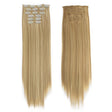 6 In 1 60cm Card Hair Extension Piece 16 Card Long Straight Hair Wig Piece, Color: 13.24H613 - free shipping - PMC TechLife - Order now!