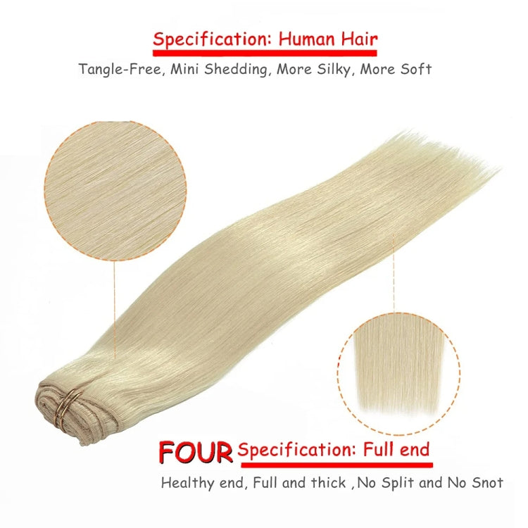6 In 1 60cm Card Hair Extension Piece 16 Card Long Straight Hair Wig Piece, Color: 10.6H613