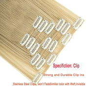 6 In 1 60cm Card Hair Extension Piece 16 Card Long Straight Hair Wig Piece, Color: 8.4M30