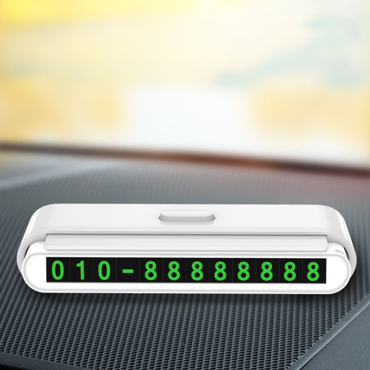 2 PCS One-Click Automatic Hiding Temporary Parking Signs For Cars(White - Green Numbers) - free shipping - PMC TechLife - Order now!