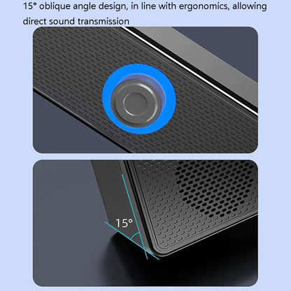 LeerFel Long Computer Wired Speaker Heavy Wellness Computer Multimedia Audio, Specification: 350TS (with Bluetooth) -  by PMC Jewellery | Online Shopping South Africa | PMC Jewellery | Buy Now Pay Later Mobicred