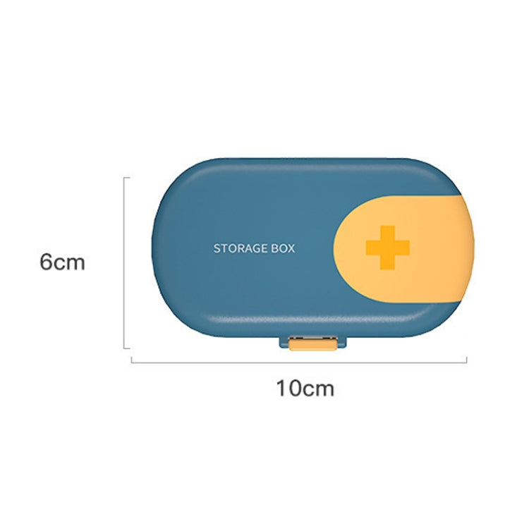HW073 Portable Cut Medicine Large-capacity Pill Box Compartment Sealed Small Pill Box(White Yellow) - free shipping - PMC TechLife - Order now!