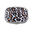 2 PCS Y10336 Two-Compartment Metal Portable Pill Box(White Leopard) - free shipping - PMC TechLife - Order now!