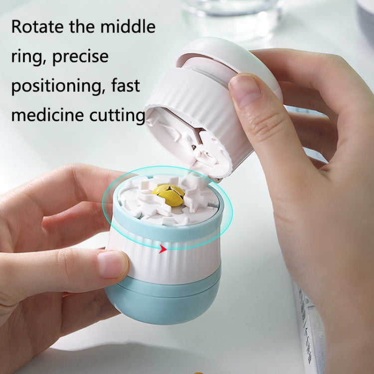 TR018 Medicine Cutter Grinding and Crushing Pill Box, Colour: Pink