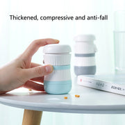 TR018 Medicine Cutter Grinding and Crushing Pill Box, Colour: Pink