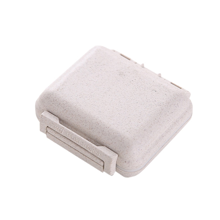 JS0018 Wheat Portable Sealed Pill Box with 6 Compartments For Pill Health Care Box(Beige) - free shipping - PMC TechLife - Order now!