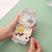 JS0018 Wheat Portable Sealed Pill Box with 6 Compartments For Pill Health Care Box(Solid Orange)