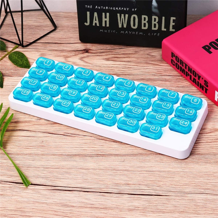 S-015 31 Grid Keyboard Type Plastic Pill Box(28.5x10.5x2.8cm)
