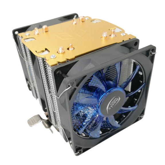 COOL STORM CT-4U-9cm Heat Pipe Dual-Tower CPU Radiator Copper Pipe 9 Cm Fan For Intel/AMD Platform Specification： Aurora Single Fan 4 Line