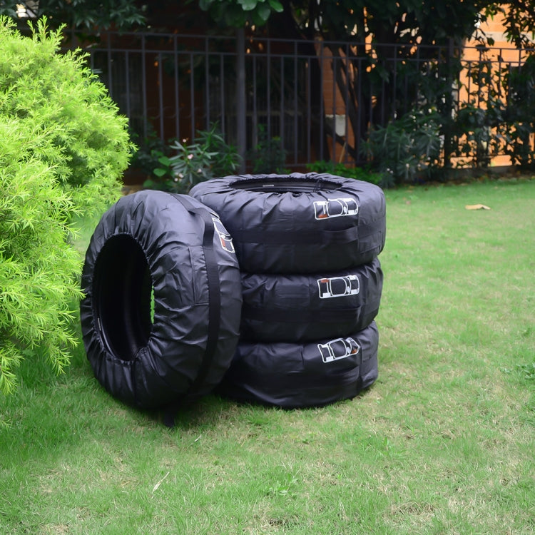 4 in 1 Waterproof Dustproof Sunscreen Car Tire Spare Tire Cover, Size:S (Black) - Aluminum Film PEVA by PMC TechLife | Online Shopping South Africa | PMC TechLife | Buy Now Pay Later Mobicred
