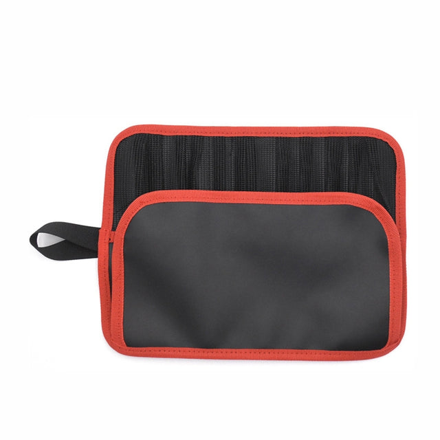 Road Sub-Bait Tool Bag Fishing Accessories Portable Storage Bag Water-resistant Foldable Lead Fish Bag(Red Black)