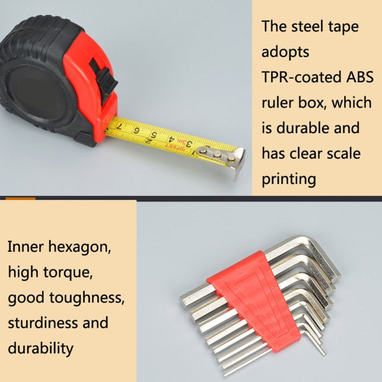 39 In 1 9639 Carbon Steel Auto Repair Tool Set Household Hardware Combination Tool Box - Hand Tool Sets by PMC TechLife | Online Shopping South Africa | PMC TechLife | Buy Now Pay Later Mobicred