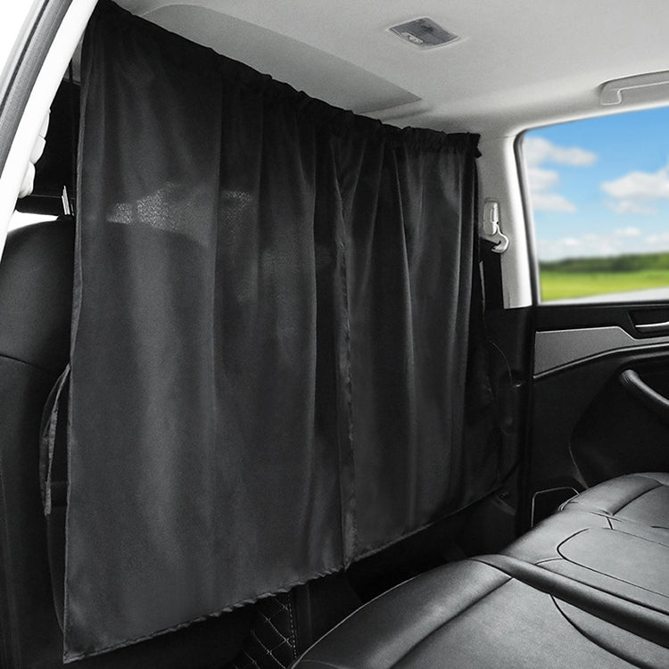 2 PCS 69 x 82cm Automobile Front And Rear Partition Curtain Business Car Air Conditioning Privacy Curtain(black) - Seat Accessories by PMC Jewellery | Online Shopping South Africa | PMC Jewellery | Buy Now Pay Later Mobicred