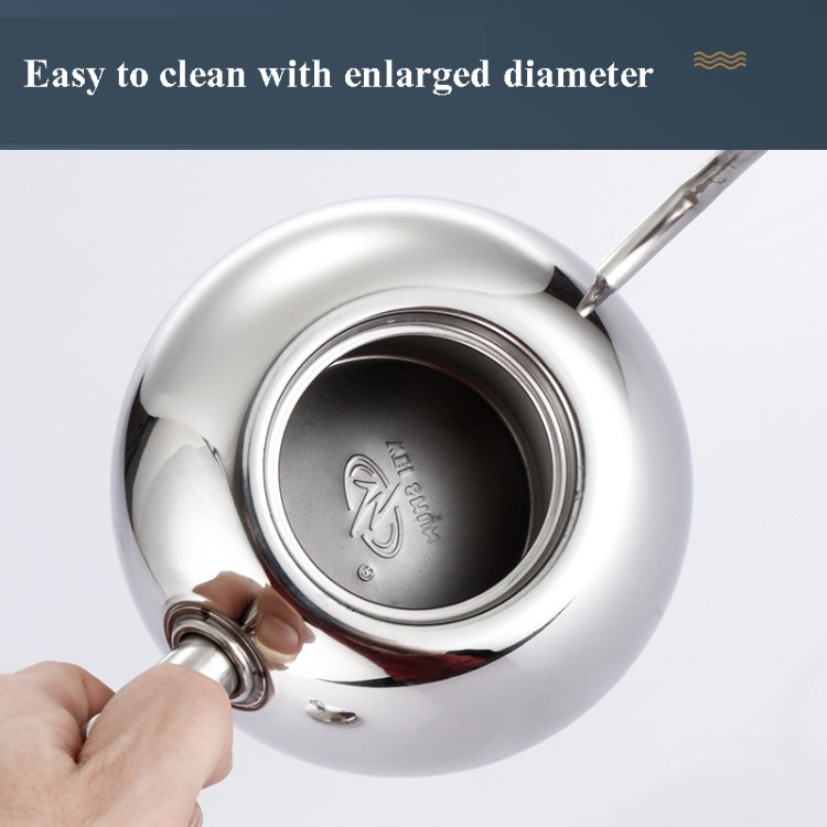 Hand Flush Pot Mocha Coffee Pot Stainless Steel Coffee Pot European Style Stainless Steel Teapot With Strainer, Capacity: 1L(Silver)