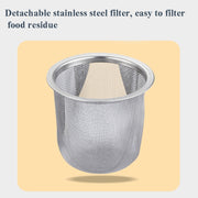 Hand Flush Pot Mocha Coffee Pot Stainless Steel Coffee Pot European Style Stainless Steel Teapot With Strainer, Capacity: 1L(Silver)