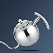 Hand Flush Pot Mocha Coffee Pot Stainless Steel Coffee Pot European Style Stainless Steel Teapot With Strainer, Capacity: 0.85L(Silver)