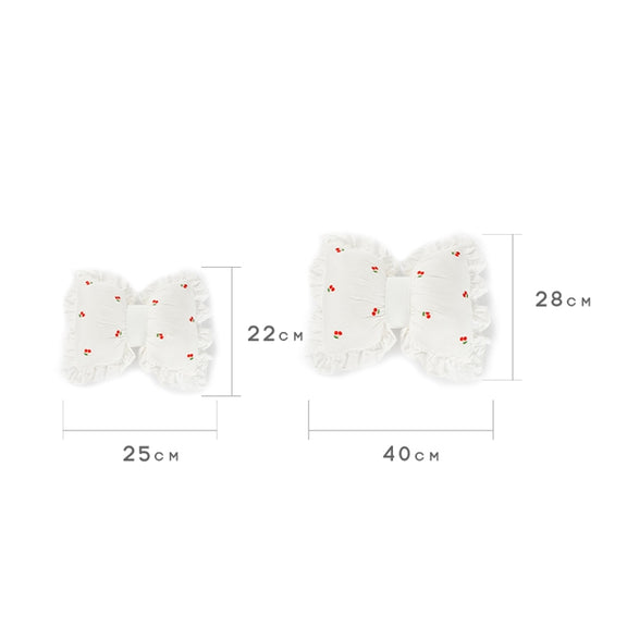 Bow Car Head Pillow Car Seat Neck Pillow Comfortable Cotton Car Supplies, Colour: Cherry Lumbar Pillow
