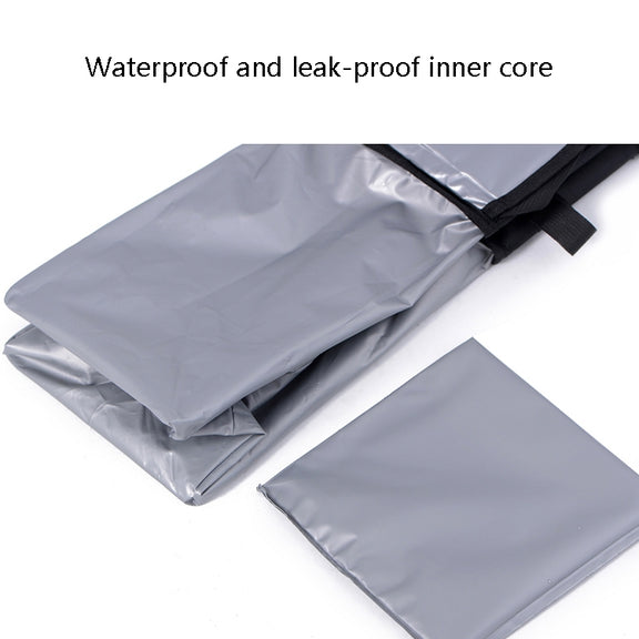 With Cover Car Trash Can Foldable Car Chair Back Trash Can Water-resistant Box, Size: 15 x 15 x 25cm(Black)