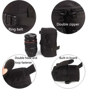 5603 Wear-Resistant Water-resistant And Shockproof SLR Camera Lens Bag, Size: M(Black)