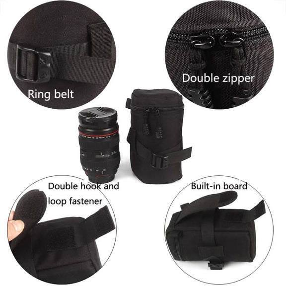 5603 Wear-Resistant Water-resistant And Shockproof SLR Camera Lens Bag, Size: M(Black)