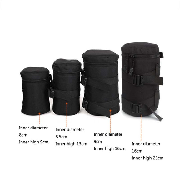 5603 Wear-Resistant Water-resistant And Shockproof SLR Camera Lens Bag, Size: M(Black)