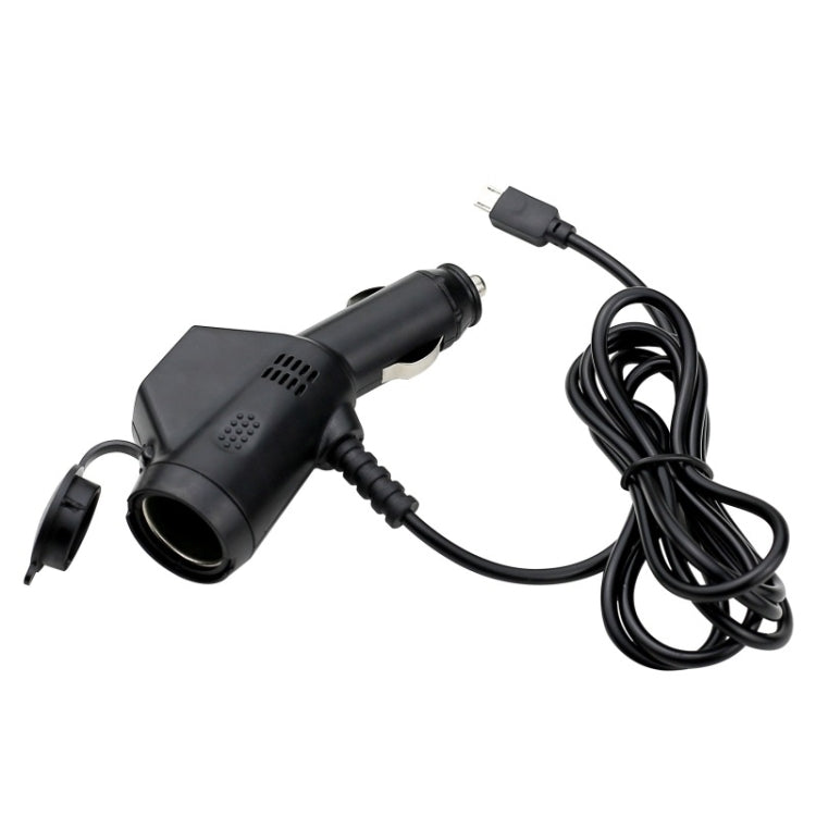 2 PCS Car 3 In 1 Charger With Cigarette Lighter Dual USB Interface With USB Mobile Phone Charging Cable(Black) - free shipping - PMC Jewellery - Order now!