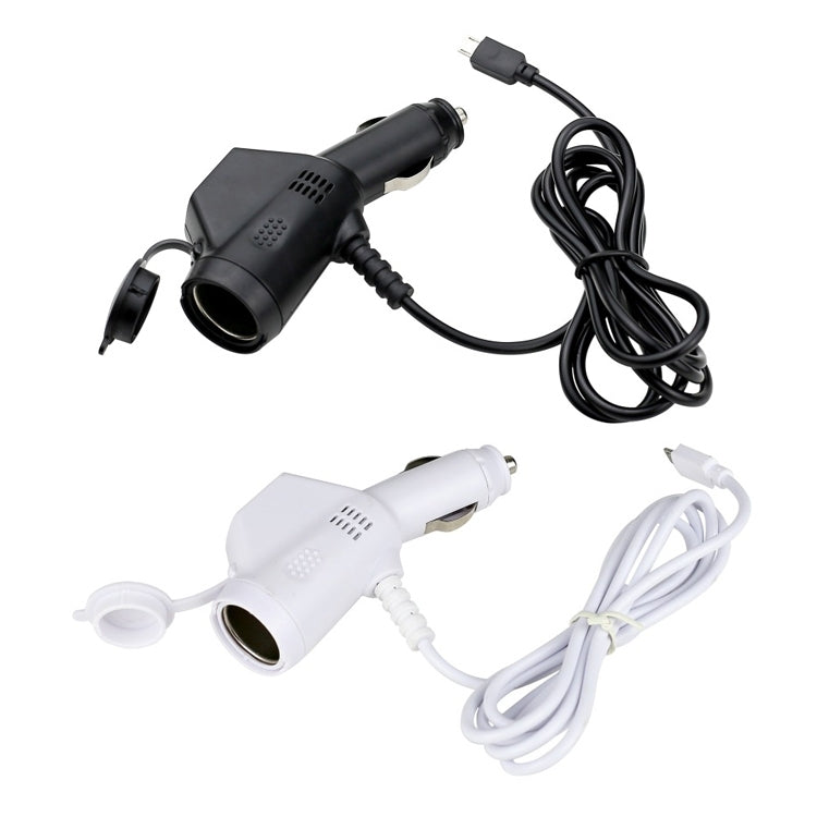 2 PCS Car 3 In 1 Charger With Cigarette Lighter Dual USB Interface With USB Mobile Phone Charging Cable(Black) - free shipping - PMC Jewellery - Order now!