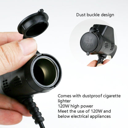 2 PCS Car 3 In 1 Charger With Cigarette Lighter Dual USB Interface With USB Mobile Phone Charging Cable(Black) - free shipping - PMC Jewellery - Order now!