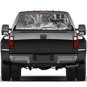 D-828 Forest Hunting Deer Rear Window Glass Stickers Truck SUV Car Post-Gear Window Stickers, 135X36cm