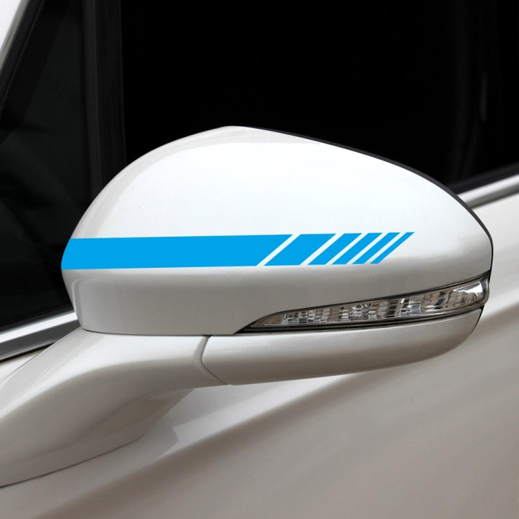 D-1037 Striped Car Sticker Car Side Door Cover Rearview Mirror Combination Sticker(Blue) - Decorative Sticker by PMC Jewellery | Online Shopping South Africa | PMC Jewellery | Buy Now Pay Later Mobicred