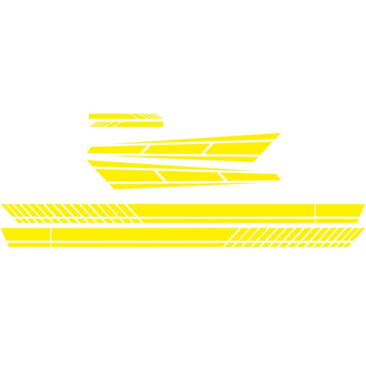D-1037 Striped Car Sticker Car Side Door Cover Rearview Mirror Combination Sticker(Yellow) - Decorative Sticker by PMC Jewellery | Online Shopping South Africa | PMC Jewellery | Buy Now Pay Later Mobicred