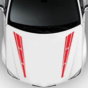 D-1037 Striped Car Sticker Car Side Door Cover Rearview Mirror Combination Sticker(Red)