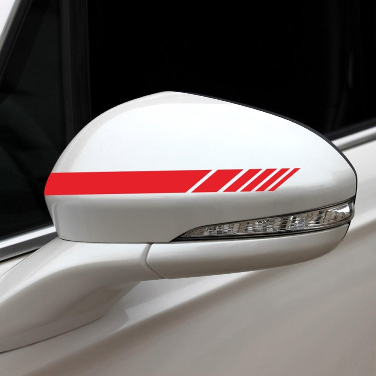 D-1037 Striped Car Sticker Car Side Door Cover Rearview Mirror Combination Sticker(Red) - Decorative Sticker by PMC Jewellery | Online Shopping South Africa | PMC Jewellery | Buy Now Pay Later Mobicred