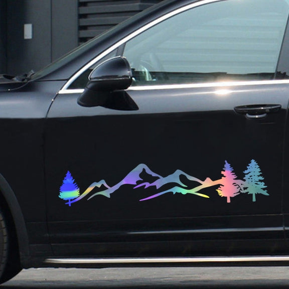 2 PCS D-791 Mountain Forest Car Sticker SUV Off-Road Vehicle Body Sticker Rear Windshield Car Sticker (Colour)