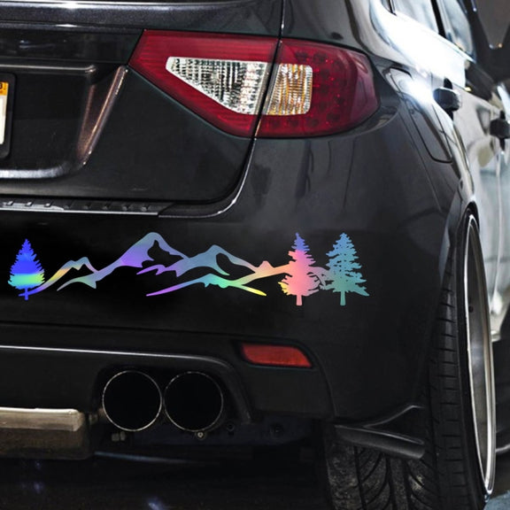 2 PCS D-791 Mountain Forest Car Sticker SUV Off-Road Vehicle Body Sticker Rear Windshield Car Sticker (Colour)