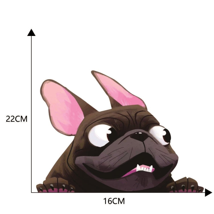 3 PCS D-840 Three-Dimensional Personalized Graphic Car Sticker Puppy Cartoon Colorful Vinyl Decals For Car Windows(B)